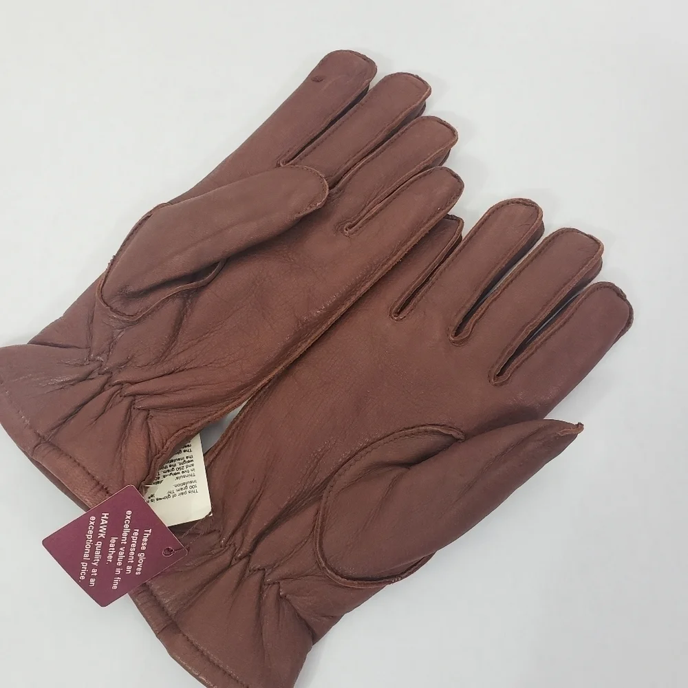 Hawk by Gates Thinsulate brown leather gloves NWT ladies size XL